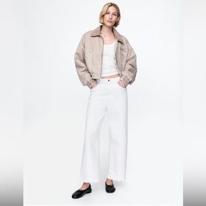 Gap High Rise Wide Leg White Jeans 6/26r